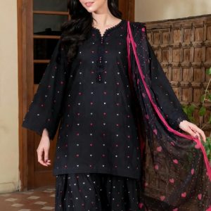 Lovely Black embroidery Cotton Dress